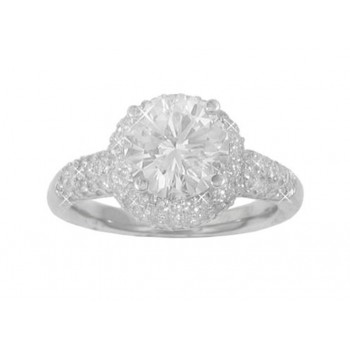 2.95 ct Ladies Round Cut Diamond Engagement Ring 